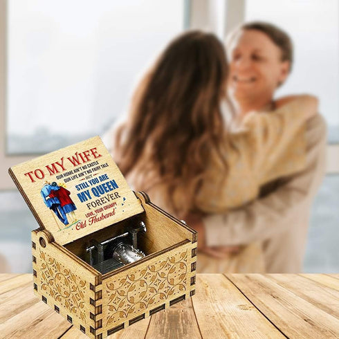 Music Box Gift for Wife, Valentine Anniversary Christmas Birthday Gift, Hand Crank Musical Box, You are My Sunshine