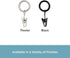 Kenney Petit Window Curtain Clip Rings - 14-Pack, Black