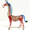 Giraffe Miniature Figurine, Hand Blown Glass Animal Sculpture, Tiny Collectible Art Gift for Home Décor (3.5" Multi-Red)