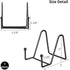 IBosins 5 Pack 3 Inch Small Plate Holder Display Stands, Mini Metal Black Frame for Picture, Photo Easel