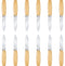 Oyster Shucking Knife - 12 Pack with Comfort Wood Handle, Professional Grade Cut Resistant Gloves