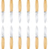 Oyster Shucking Knife - 12 Pack with Comfort Wood Handle, Professional Grade Cut Resistant Gloves