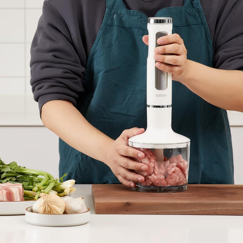Cordless Rechargeable 3 in 1 Hand Blender & Mixer, Stainless Steel Stick, 8 Speed + Turbo, Easy to Clean, USB Charge