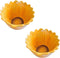 Set of 2 6-Inch Sunflower-Shaped Candy Snack Bowls
