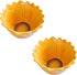 Set of 2 6-Inch Sunflower-Shaped Candy Snack Bowls