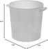 Carlisle FoodService Products 6 Quarts Bain Marie Round Food Storage Container, Plastic, White for Kitchens,