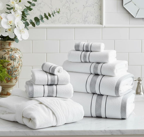 Le fil blanc Set_White 100% 2 2 2 Bath Towel Towel For Bathroom, Luxury Hotel &Spa Quality, Cotton .Includes Large Bath