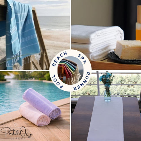 OZ 100% 72"x40" Packable PARK & Turkish Beach Towels Oversized Cotton Quick-Dry Absorbent Sand-Free Blanket Extra Large