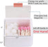 Tecbeauty 2 Slot Cotton Swab Ball Qtip Holder Jar, Plastic Container Dispenser Box with Hinged Lid for Bathroom Home