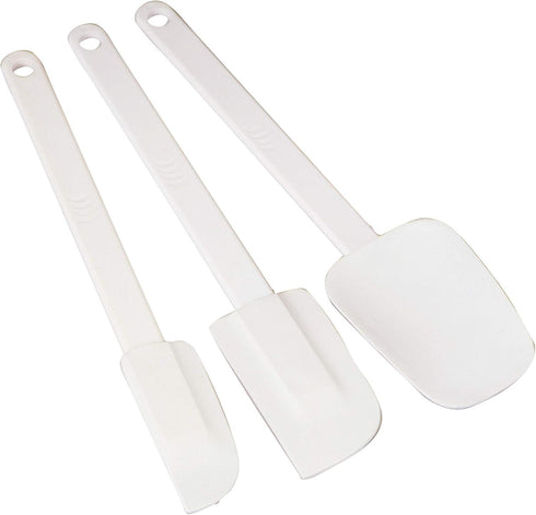 Norpro 3 Piece Plastic Spatula Set, One Size, White