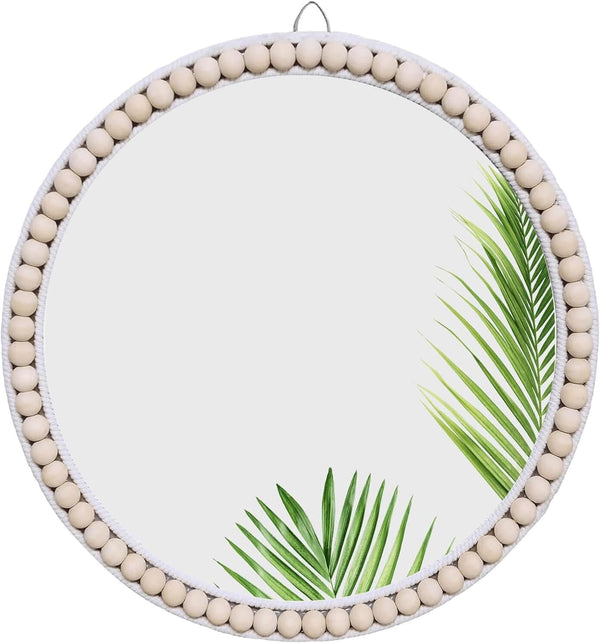 17 inch Wall Mirror, Boho Design for Living Room, Bedroom, Bathroom Decor,