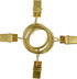44 Pack Curtain Rings with Clips, 1 Inch Interior Diameter, Gold Curtain Clip Rings Hooks for Drapery Bows, Fits up to