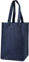 True Wine Tote Bag, 4 Bottle Carrier with Dividers, Reusable Wine Bags, Blue, Set of 1