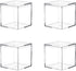 Acrylic Box with Lid, 4 Pack Small Square Container 2.2x2.2x2.2 Inch for Candy, Pill, and Tiny Jewelry Storage