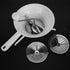 Multifunctional Manual Food Grinder Mixer Salad Vegetable Fruit Blender,Manual Stirring for Sweet Potato, Fruit, Vegetable, and Food,3 Interchangeable Discs for Fine