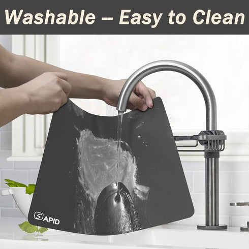 Extra Large Silicone Mat 36" x 24", Heat Resistant Kitchen Countertop Protector, Darkgrey Washable Mat
