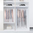 Univivi Clear Garment Bags for Hanging Clothes, 60 Inch Clear Dress Bags, 6 Pack Suit Cover for Long Gown