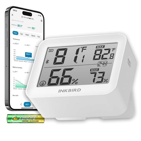 Temperature Hygrometer Monitor, Hygrometer Thermometer, Remote APP Control Greenhouse Accessories Room Temperature