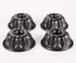 Webake 4 Inch Mini Fluted Tube Pans Nonstick Bakeware Set of 4 for Bundtlette & Brownie