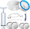 Mason Jar Vacuum Sealer Kit with Accessory Hose for Wide and Regular Mouth Jars, Manual Portable Vacuum Pump and Lid