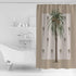 Palm Tree Shower Curtain Set with Hook, 36" x 72", Tropical Beach Plant Leaves, Waterproof Bath Curtains