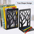3 Book Ends, Bookends, Bookends for Shelves, Bookend, Book Ends for Heavy Books, Black Metal Book Shelf Holder Home