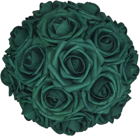 50pcs Artificial Flower, Real Touch Foam Roses Decoration for Wedding Bridesmaid Bridal Bouquet Centerpieces