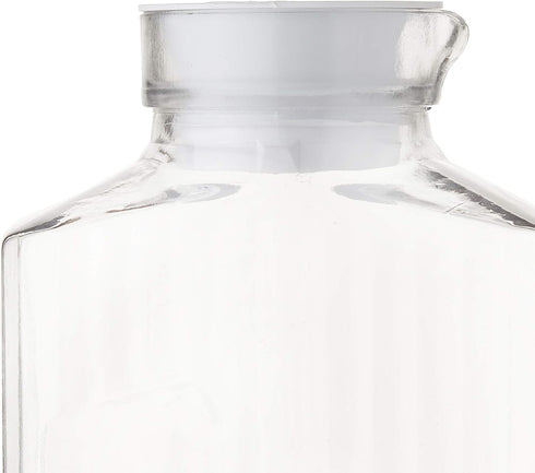 Anchor Hocking Glass Bistro Pitcher with White Stopper, Clear, 64-Ounce