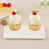 120 5 OZ Pcs Dessert Cups with Spoons - Mini Clear Plastic Dessert Parfait Cups - Round Serving Goblet Cup for Party