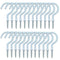 24 Pack 2.9 inch Cup Hooks, Metal Ceiling Hooks, Household Screw-in Utility Storage Hook, White