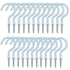 24 Pack 2.9 inch Cup Hooks, Metal Ceiling Hooks, Household Screw-in Utility Storage Hook, White