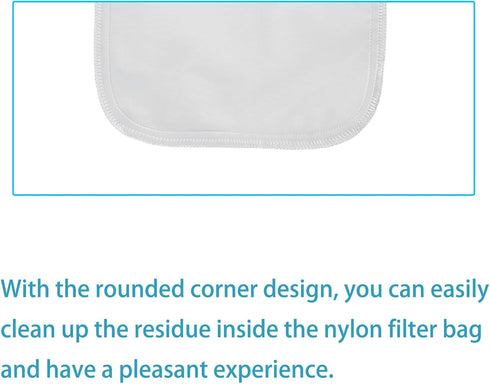 DAOGUAUNG 2 Pack 150 (7.8x11.8in) Reusable Micron Fine Mesh Bag Nut Milk Bag, Nylon Nut Bag Strainer for Straining