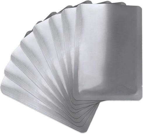 50 PCS 1 Pint Mylar Bags for Food Storage, Heat Sealable Bags for Coffee Beans, Tea, Grains, etc. (5.9 x 7.9 Inch)
