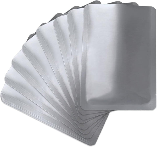 50 PCS 1 Pint Mylar Bags for Food Storage, Heat Sealable Bags for Coffee Beans, Tea, Grains, etc. (5.9 x 7.9 Inch)