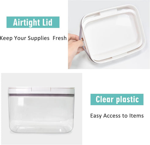 Pensino Laundry Pods Container Holder with Lid, Laundry Room Storage Container for Detergent Pods Laundry Powder Scent
