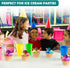 24 Pack Set, Frozen (24) Tellshun Ice Cream Bowls and Spoons Yogurt Cups with Spoons Durable Plastic Candy Color Cute