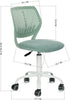 Armless 1PC) Homy Casa Home Office Desk Chair, Colorful Task Chair with Soft Mesh Padded Cushion, Height Adjustable