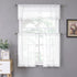 Tollpiz White Sheer Valance Curtains, 54 x 16 inches, Linen Textured Rod Pocket Voile Valance for Bedroom