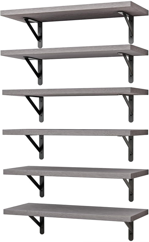 YGEOMER 16.5 Inch Floating Shelves for Wall, Farmhouse Wall Shelves for Bedroom,