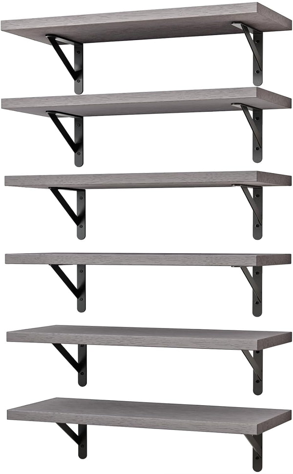 YGEOMER 16.5 Inch Floating Shelves for Wall, Farmhouse Wall Shelves for Bedroom,