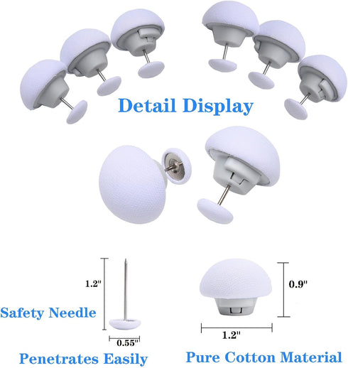 30 Pcs Duvet Pins, Comforter Pins, Curtain Pins, Duvet Clips, Affordable Sets, White-Round, Use as Duvet Donuts
