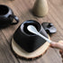 Black Ceramic Coffee Serving Set, Creamer Pitcher and Sugar Bowl, Simple Design