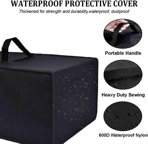 Heavy Duty Air Fryer Cover, Waterproof Dust-Proof Case Compatible with Ninja Air Fryer Pro XL 6-in-1, Black