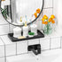 Bathroom Vanity Tray for Countertop - Bamboo Organizer Tray for Dresser Tops, Toilet, Perfume Small Decorative Tray Wood Tray for Home Decoration 11.81” L x 6.1” W x 0.79” H (Black) by Weenson