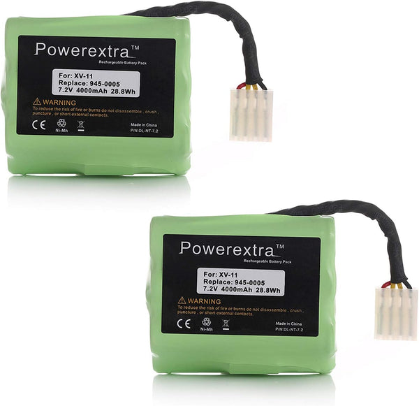 Powerextra 7.2V 4000mAh Battery for Neato XV-11 XV-12 XV-14 XV-15 XV-21 XV-25, Replacement Battery 945-0005 205-0001 (2