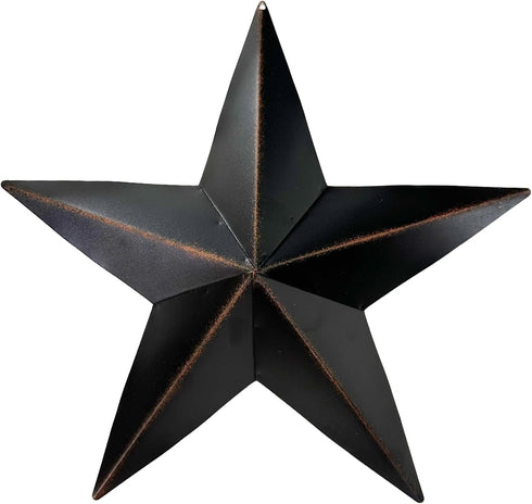 rainbow handcrafts Rustic Metal 3D Barn Star - Patriotic Wall Decoration for July 4th Americana Outdoor Decor