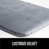 GORILLA GRIP Memory Foam Bath Rugs, Soft Absorbent Velvet Bathroom Mats, Machine Washable, 24x17 Mat, Graphite Gray