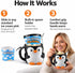 Delta Loom 16 oz Penguin Ice Cream Pint Holder - Fits Standard Pints - Compatible with Ramen Noodles - Dual Spoon Slots
