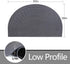 Half Round Doormat, Gray, 30x18 inches, Non Slip, High Traffic Absorbent Indoor Outdoor Rug