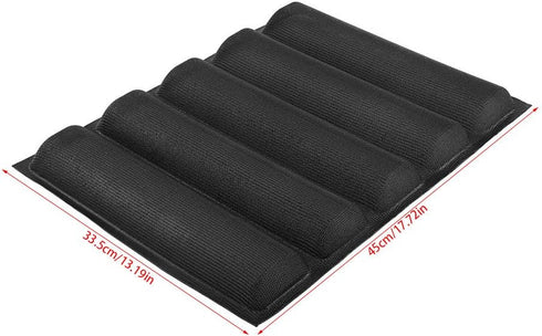 Estink Silicone Pan, Oblong Shape Bread Molds, 5 Loaf NonStick Baking Liners for French Bread Baking